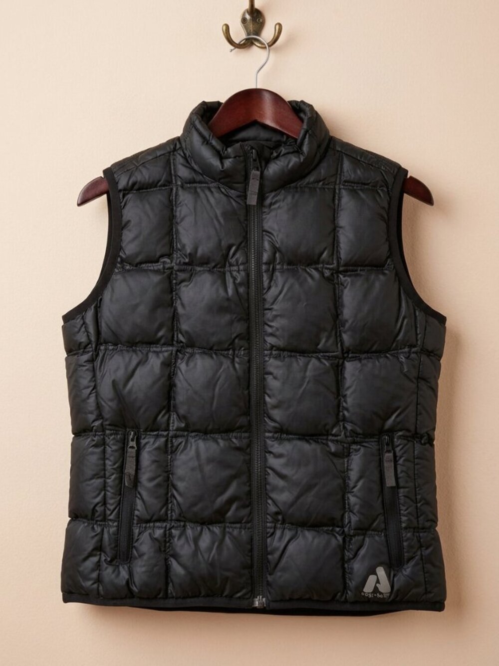 Eddie Bauer First Ascent Black Down Puffer Vest 600 Fill Kids L (12)